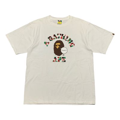 Bape Large Dubai College Camo White Tee A Bathing Ape