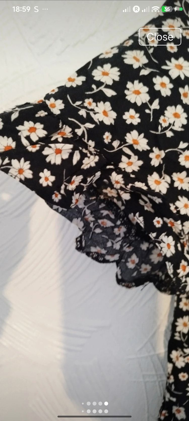 New Look Black Floral Short Sleeve Dress image 8