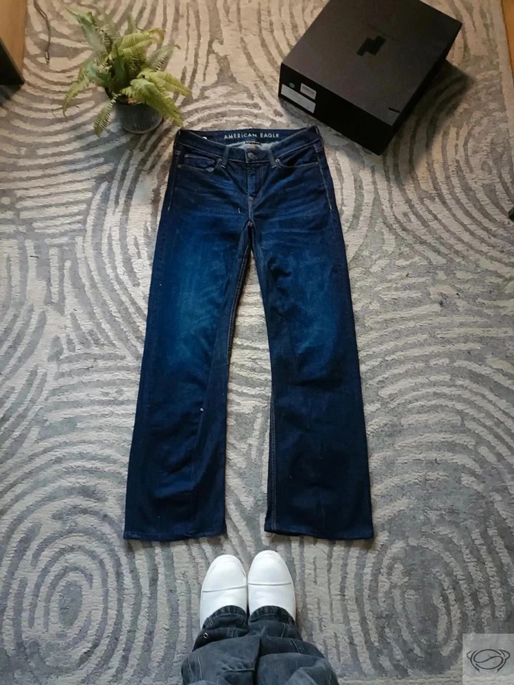 American Eagle American Eagle Blue Denim Jeans Custom Flared  product image