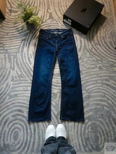 American Eagle Blue Denim Jeans Custom Flared 1