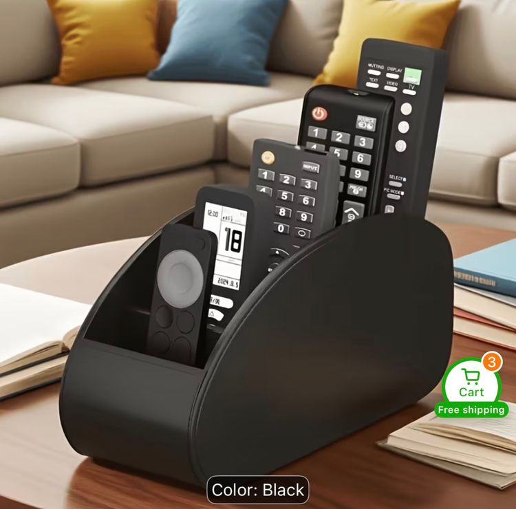 Black Remote Control Organizer image 1