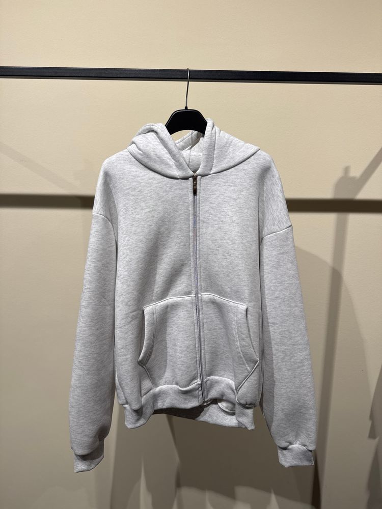 Grey Zip-Up Hoodie