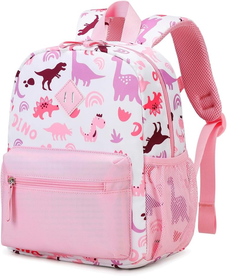 Pink Dinosaur Print Backpack image 1