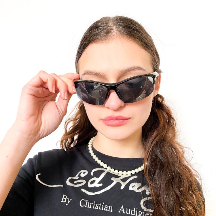 Other Vintage 90s rave sport sunglasses in black product image