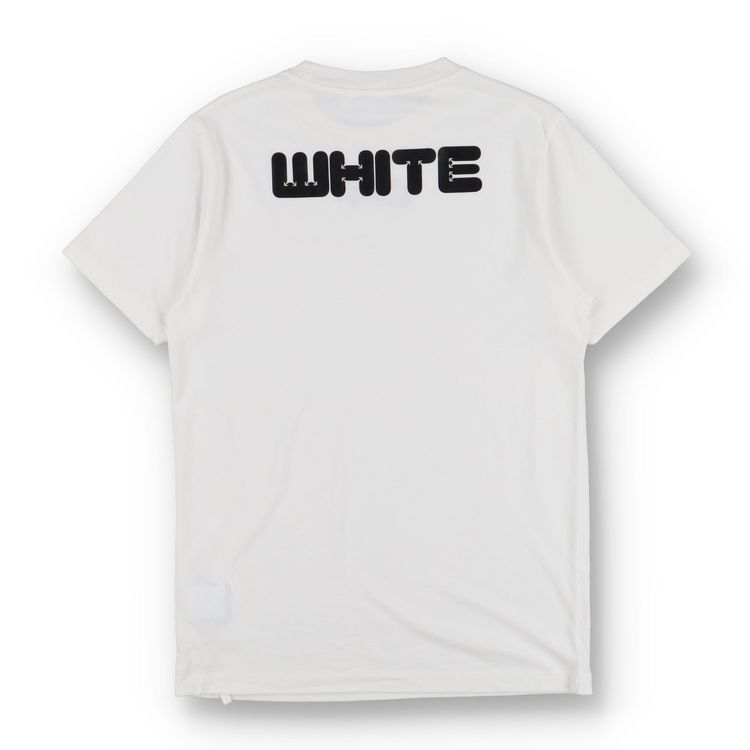 Off-White White Rubber Arrow Font Logo T-Shirt image 2