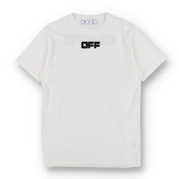 Off-White White Rubber Arrow Font Logo T-Shirt image 1