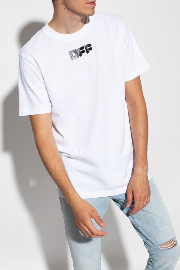 Off-White White Rubber Arrow Font Logo T-Shirt image 5