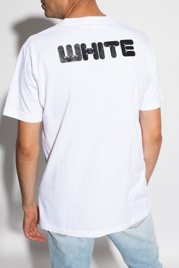 Off-White White Rubber Arrow Font Logo T-Shirt image 6