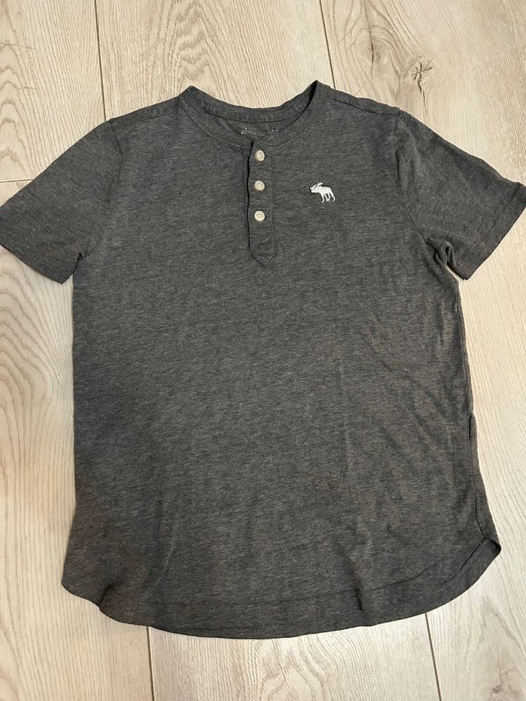 Abercrombie Kids Grey Short Sleeve Henley Shirt
