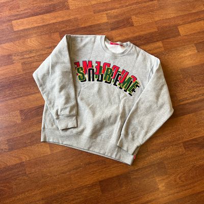 Supreme Stacked Crewneck Grey Taglia S (Usata)