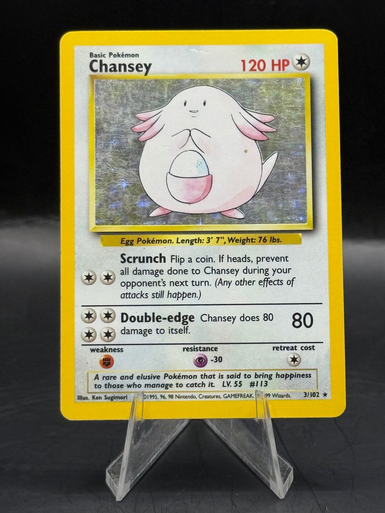 Pokemon Chansey Base Set Holo 3/102 (L/P)
