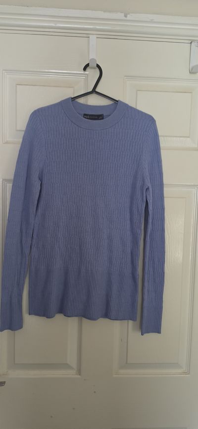 M&S Collection Blue Ribbed Sweater