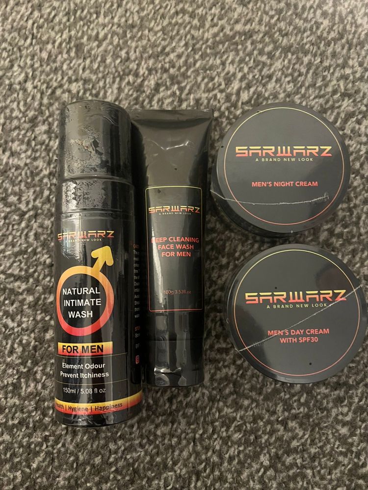 Sarwarz Natural Intimate Wash, Face Wash, Men'S Night Cream, Men'S Day Cream