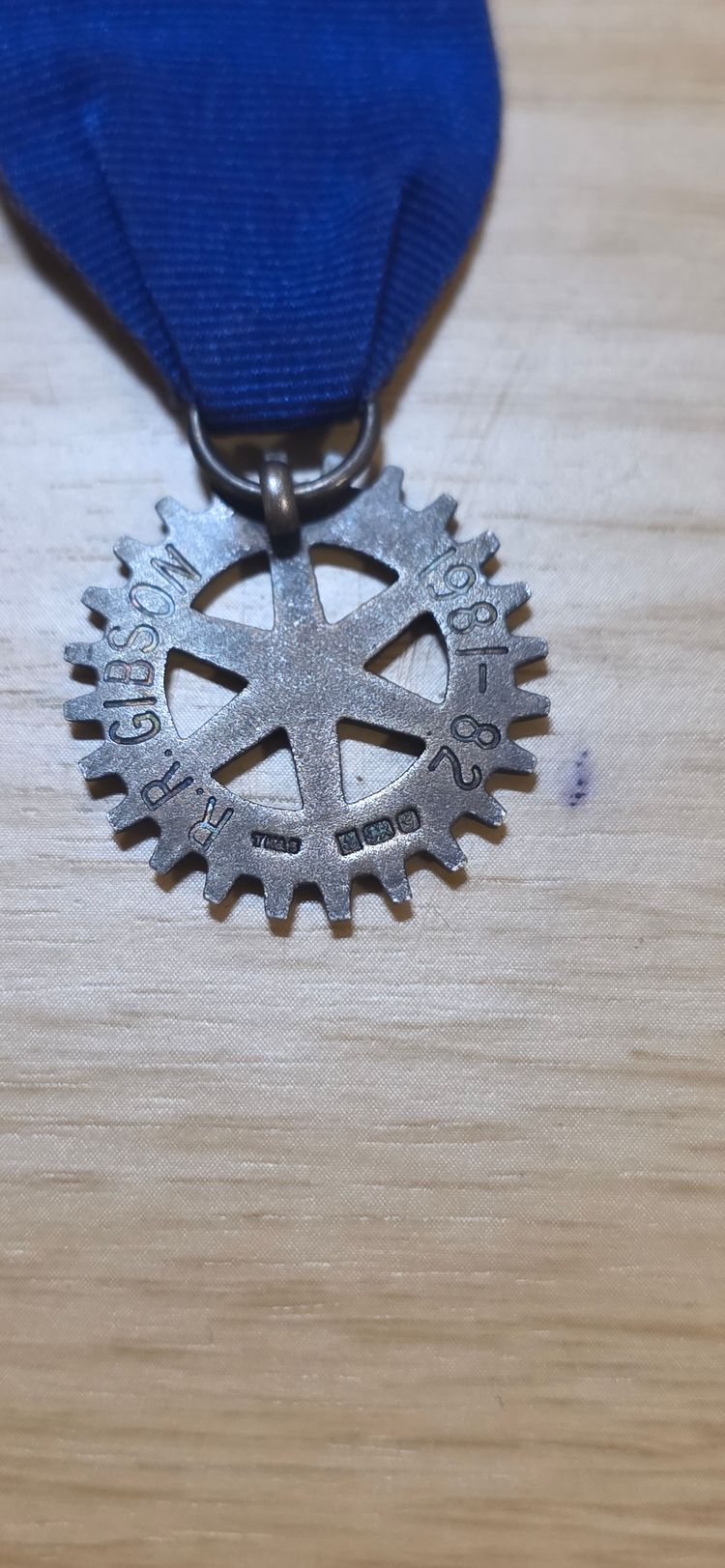 925 sterling silver over 3oz Rotary International Past President Medals imagen 6