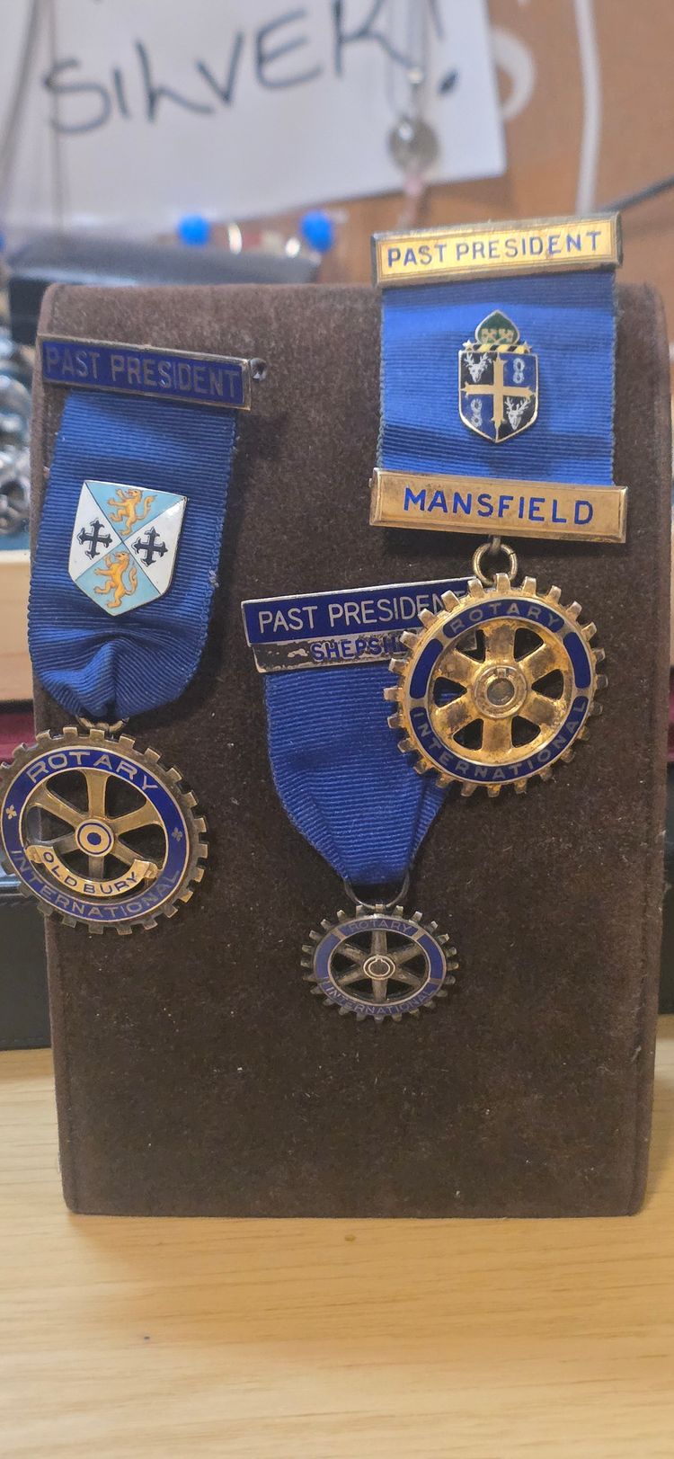 925 sterling silver over 3oz Rotary International Past President Medals imagen 1
