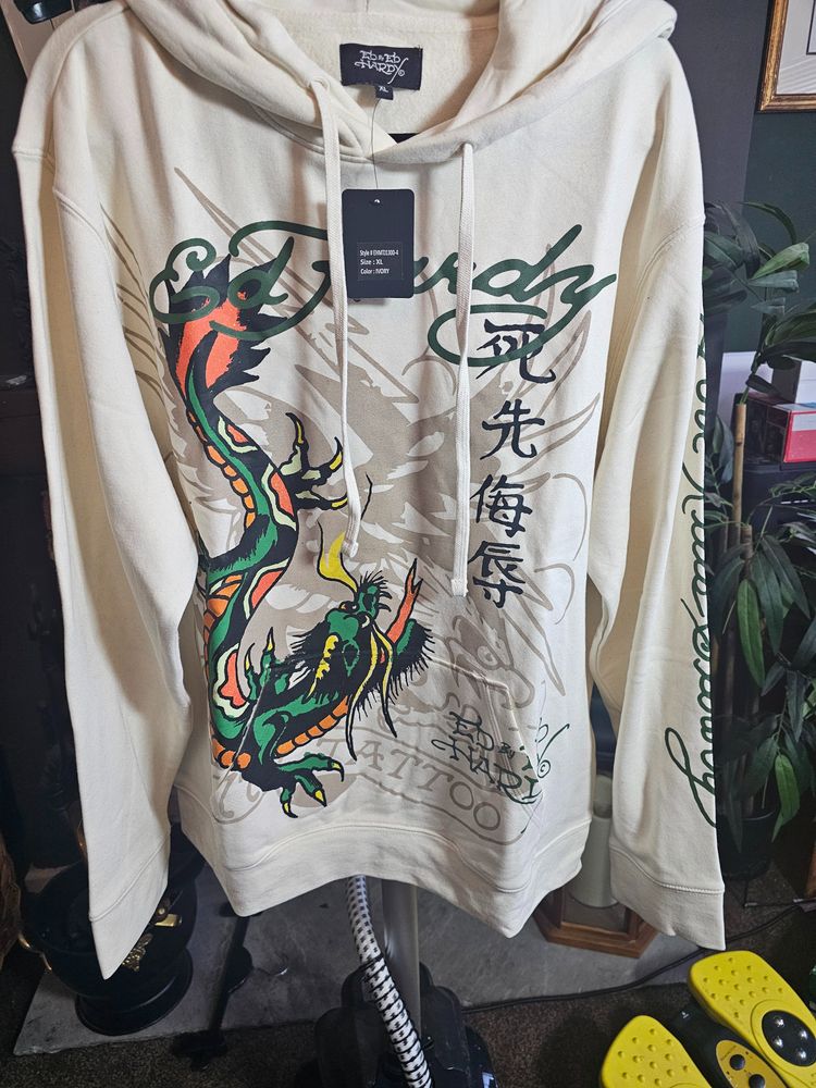 Ed Hardy Ivory Hoodie