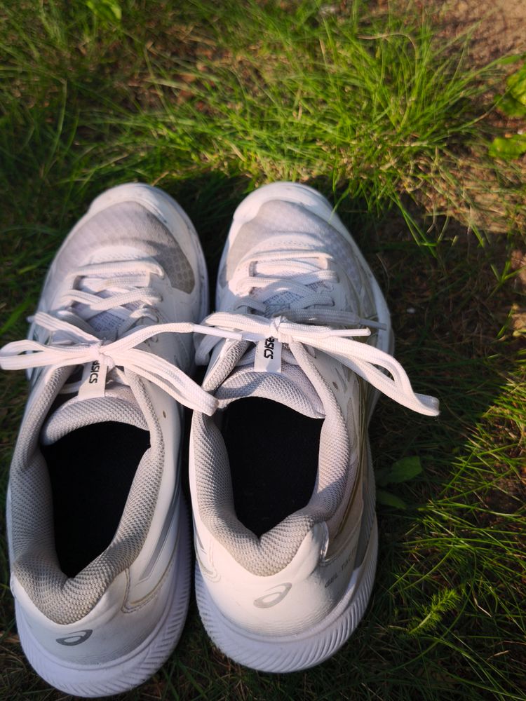 Asics White Running Shoes image 6