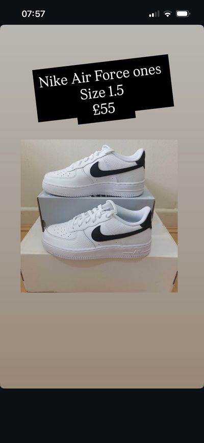 Nike Air Force Ones Size 1.5 kids