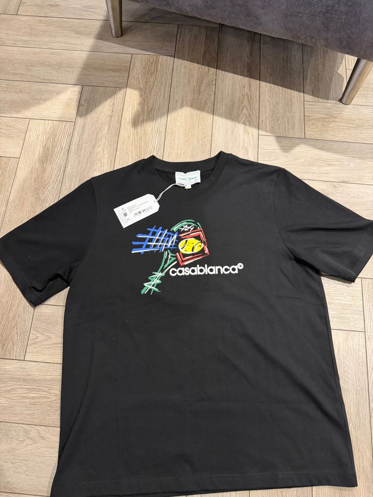 Casablanca Casablanca Black Jersey Screen Printed T-Shirt product image