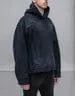 Balenciaga Black Soft Denim Pull-Over Jacket with Hood image 6