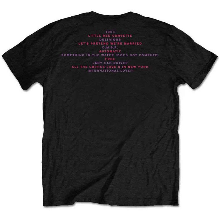 Prince Unisex T-Shirt: Watercolours (Black) (Back Print) 2