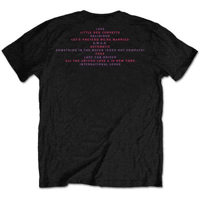 Prince Unisex T-Shirt: Watercolours (Black) (Back Print) 2