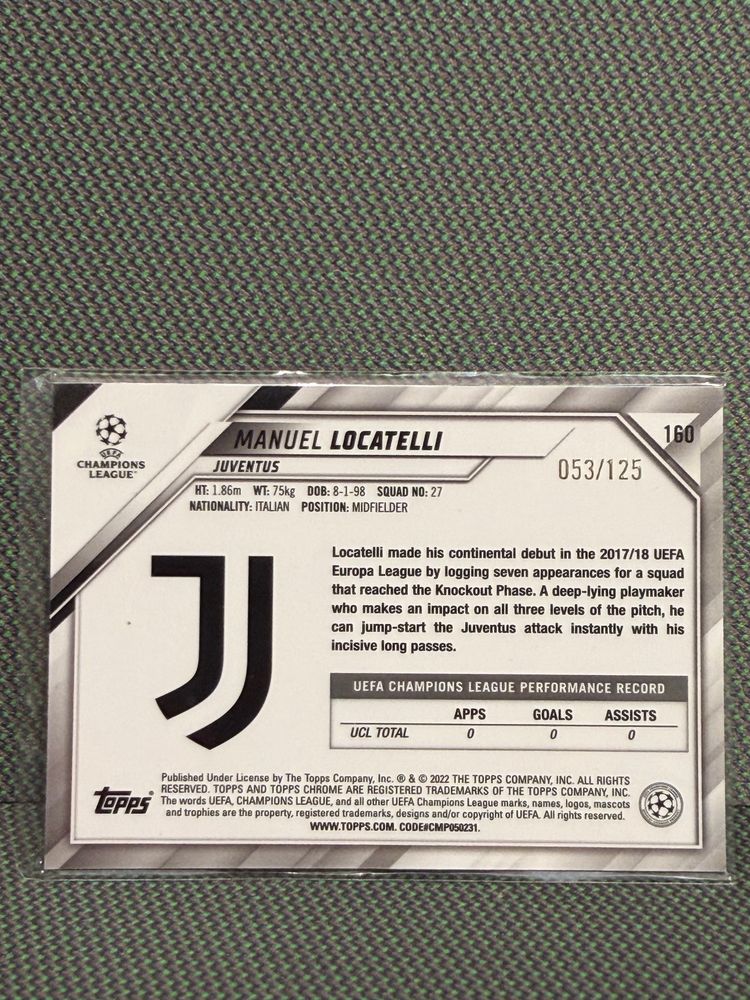 Topps Chrome Manuel Locatelli 053/125 image 2