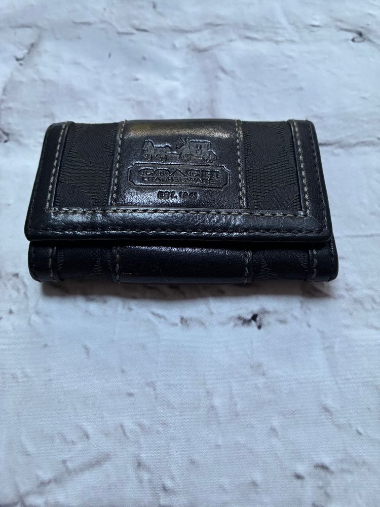 Coach Black Key Holder Wallet