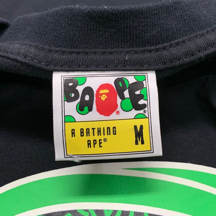 Bape Medium Tee Razor Neon Camo Ape Head Black T-Shirt A Bathing Ape obraz 4