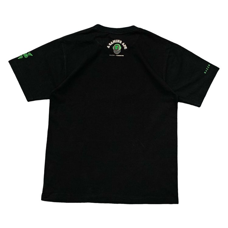 Bape Medium Tee Razor Neon Camo Ape Head Black T-Shirt A Bathing Ape obraz 8