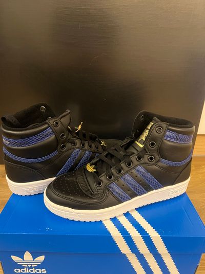 Adidas Top Ten Black And Blue High-Top Sneakers