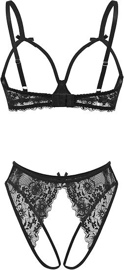 Black Lace Lingerie Set Bra And Panties