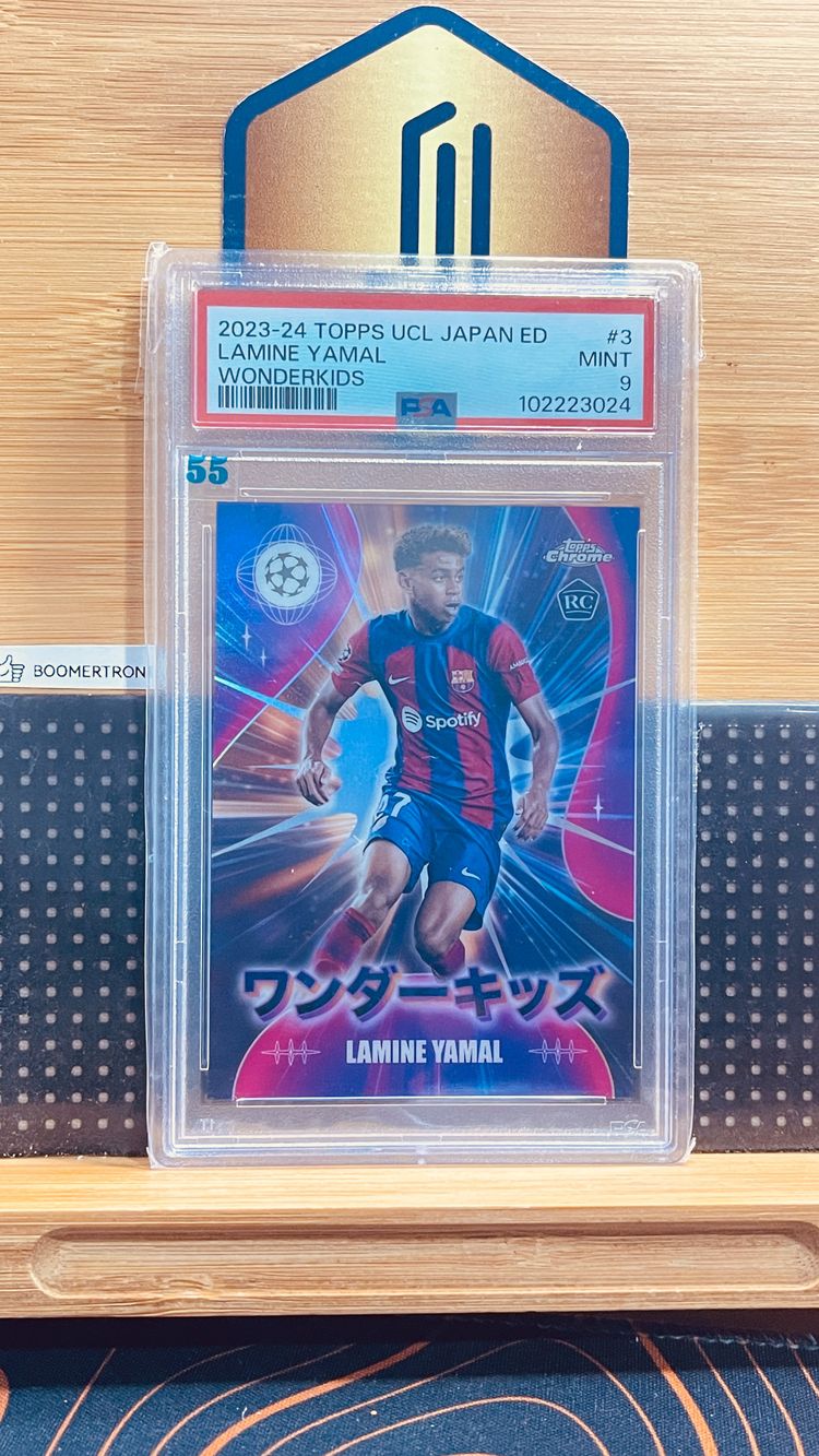 PSA 9 - Lamine Yamal - Barcelona - rookie card - Wonderkids - refractor - 2023-24 Topps Ucl Japan Edition