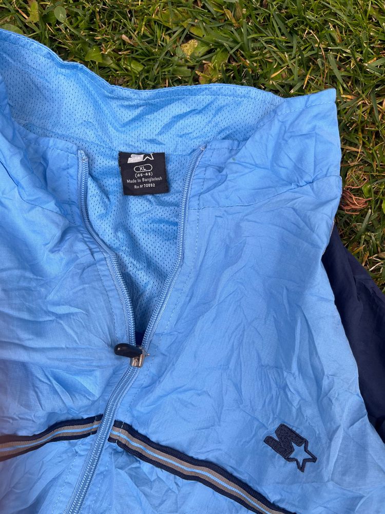 Starter blue and navy windbreaker jacket imagen 2