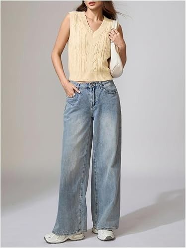 Beige Cable Knit Sleeveless Sweater Vest image 5