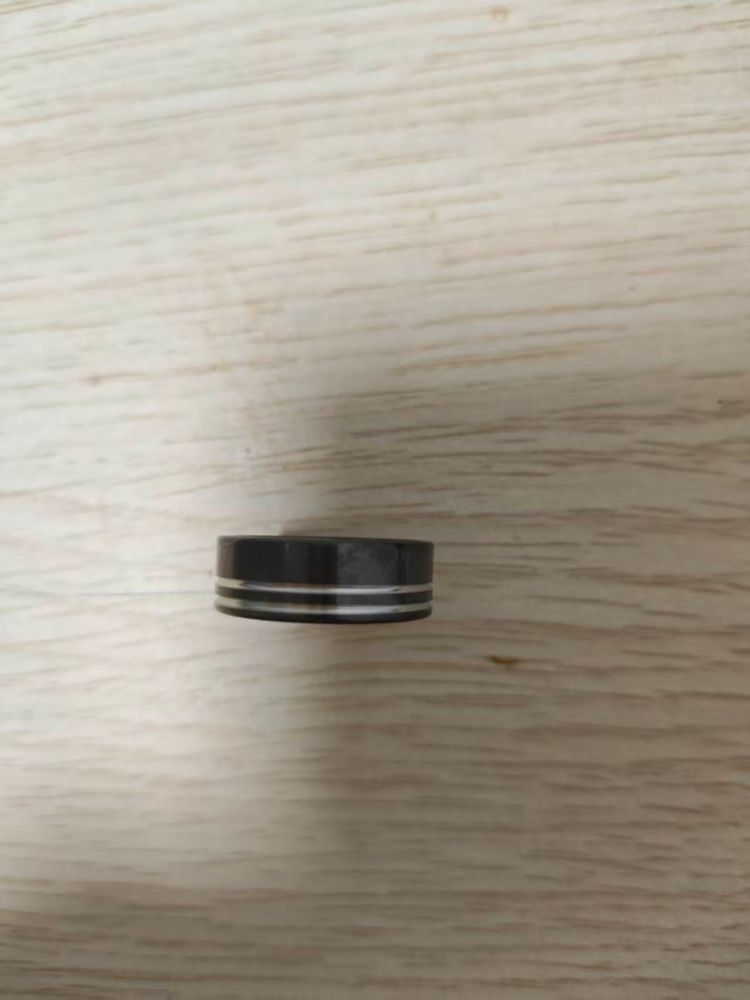 Black Ring With Silver Stripes