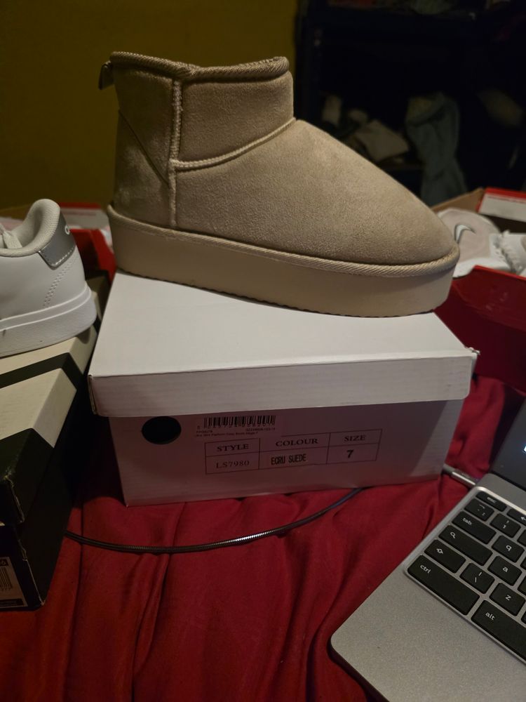 Beige Ankle Boots