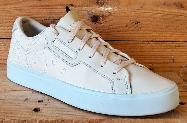 Adidas Sleek Series Low Leather Trainers UK6.5/US8/EU40 EG7753 Linen/White image 13
