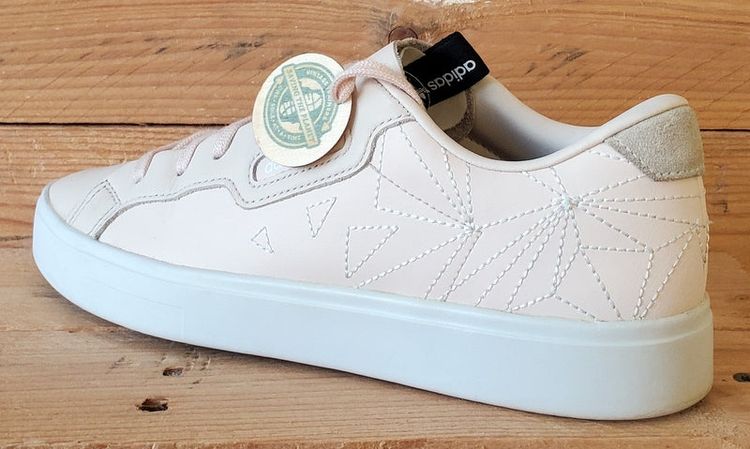 Adidas Sleek Series Low Leather Trainers UK6.5/US8/EU40 EG7753 Linen/White image 8