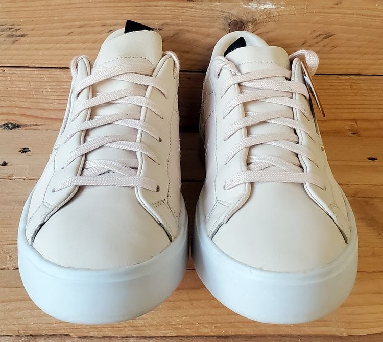 Adidas Sleek Series Low Leather Trainers UK6.5/US8/EU40 EG7753 Linen/White image 7