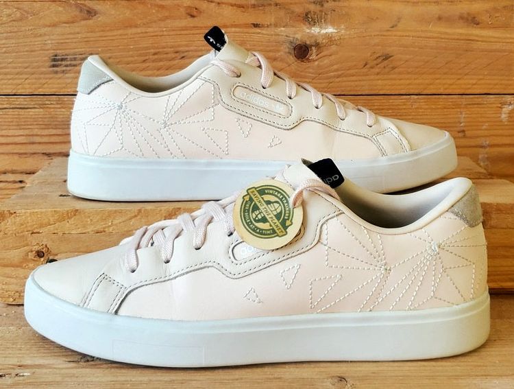 Adidas Sleek Series Low Leather Trainers UK6.5/US8/EU40 EG7753 Linen/White image 1