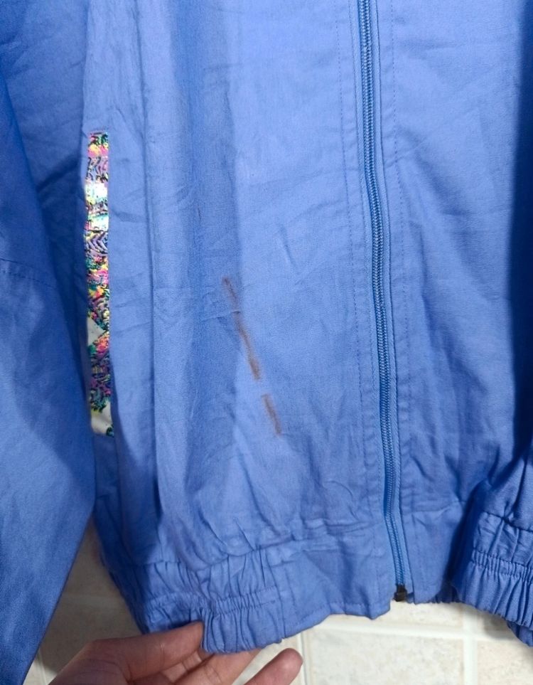 Kappa Blue Zip-Up Jacket With Patterned Accents Vintage '80 image 6