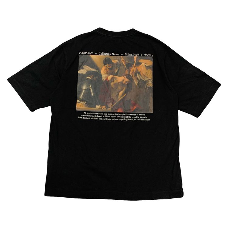 Off White Large Tee Caravaggio Graphic Black T-Shirt Virgil Abloh