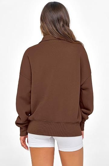 Brown Quarter-Zip Sweatshirt image 4