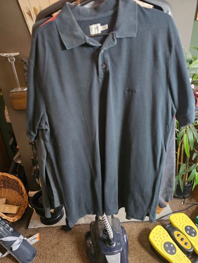 Armani Collezioni Black Polo Shirt