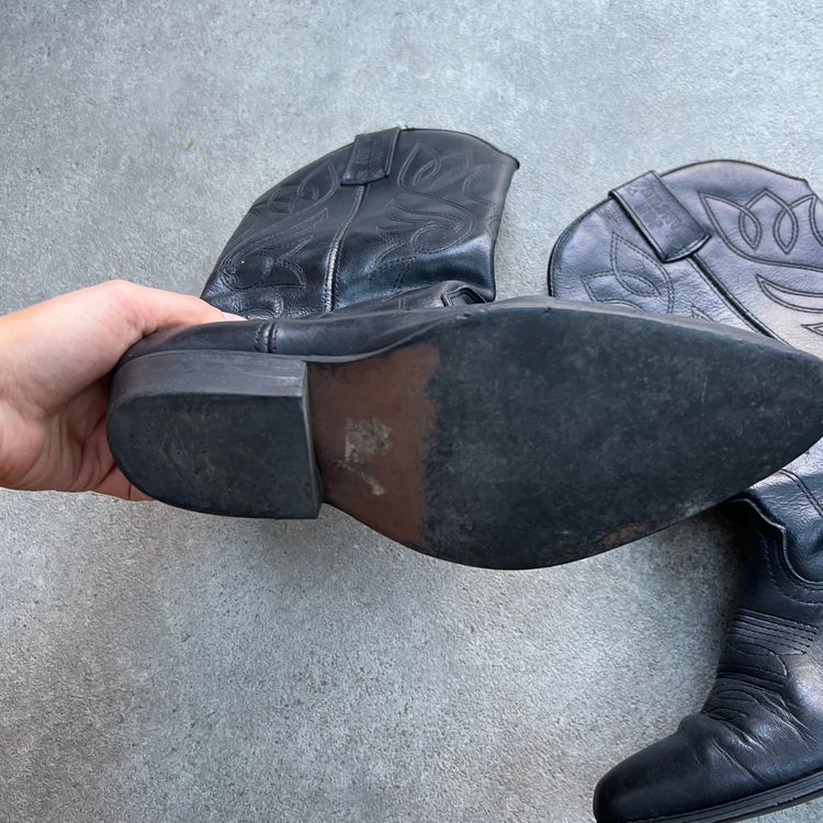 Real Leather Cowboy Boots Size UK 5 imagen 4