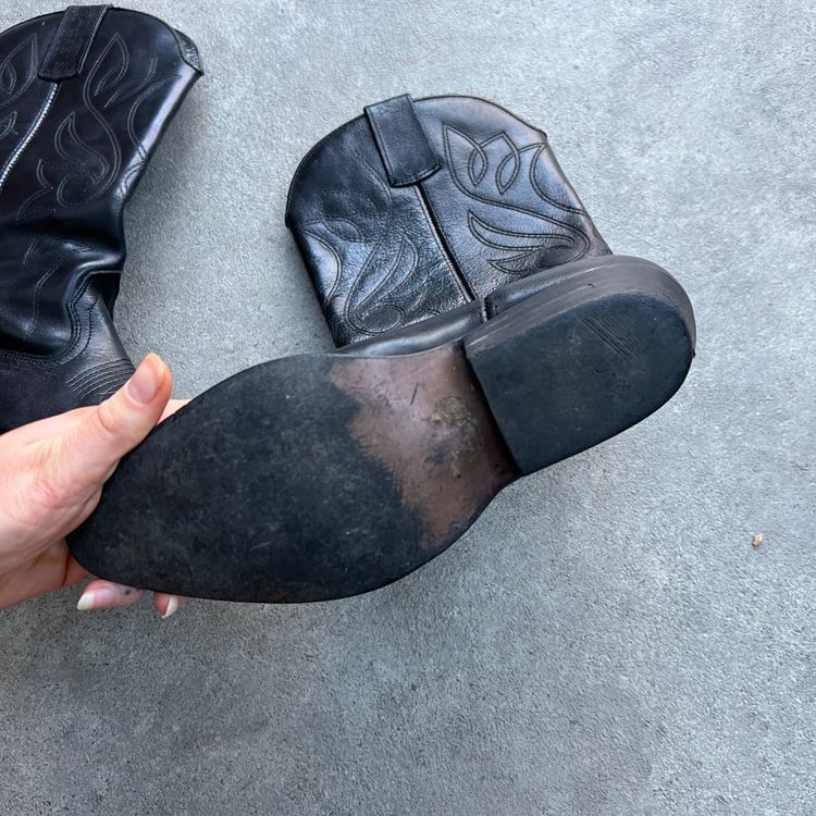 Real Leather Cowboy Boots Size UK 5 imagen 2