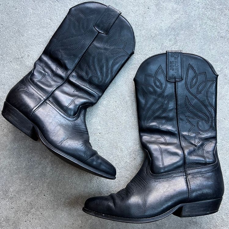 Real Leather Cowboy Boots Size UK 5 imagen 3