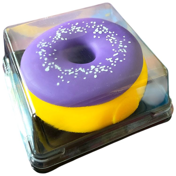Purple And Yellow Squishy Donut Squishy Fidget Sensory Toy
