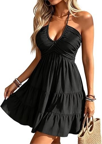 Black Halter Neck Dress